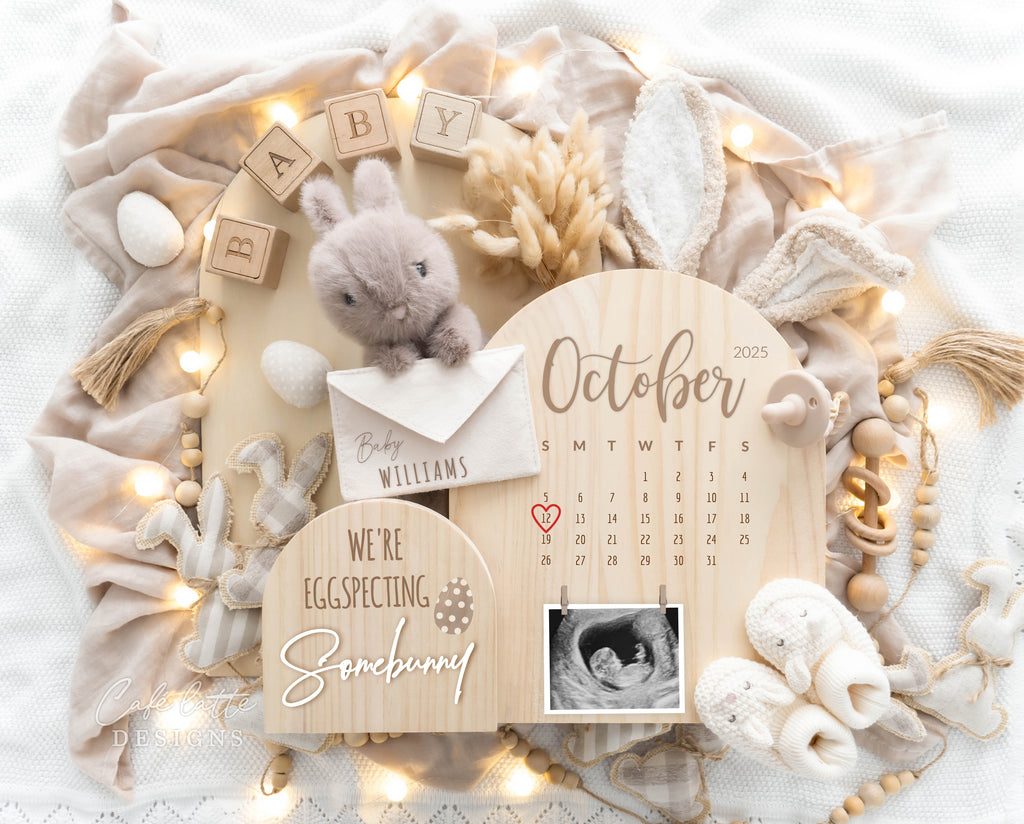 Easter Pregnancy Announcement Digital Boho Reveal For Social Media, Boho Pampas Bunny Ears Baby Announcement Digital Editable Template, Easter Baby Announcement, Arch Board, Were eggspecting Somebunny, easter baby announcement arch board and little bunny holding enveloppe, Easter baby, Easter Pregnancy, April Baby, Digital Baby announcement, Baby announcement social media, baby announcement facebook, baby announcement to husband, baby announcement instagram, easter calendar baby announcement
