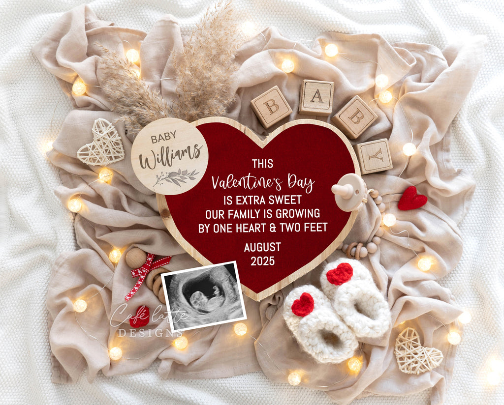 Valentines Day pregnancy announcement digital reveal for social media, Valentines digital baby announcement, red heart chalkboard and pampas, Boho gender neutral announcement February, St-Valentine Baby announcement, Digital Baby Announcement, Baby