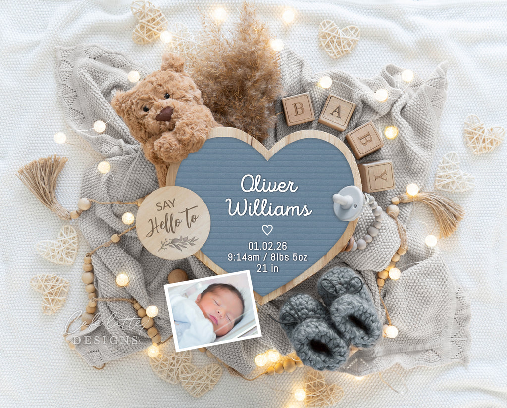 Birth announcement digital, Baby boy arrival announcement to family and friends, Baby boy announcement template, Birth announcement grandparents, Birth reveal, Birth announcement gift, Neutral bear pampas heart board, Birth Announcement social media, birth announcement facebook, birth announcement instagram, baby girl birth announcement, new baby announcement, digital birth announcement, digital baby arrival announcement, birth announcement ideas, original birth announcement, baby arrival