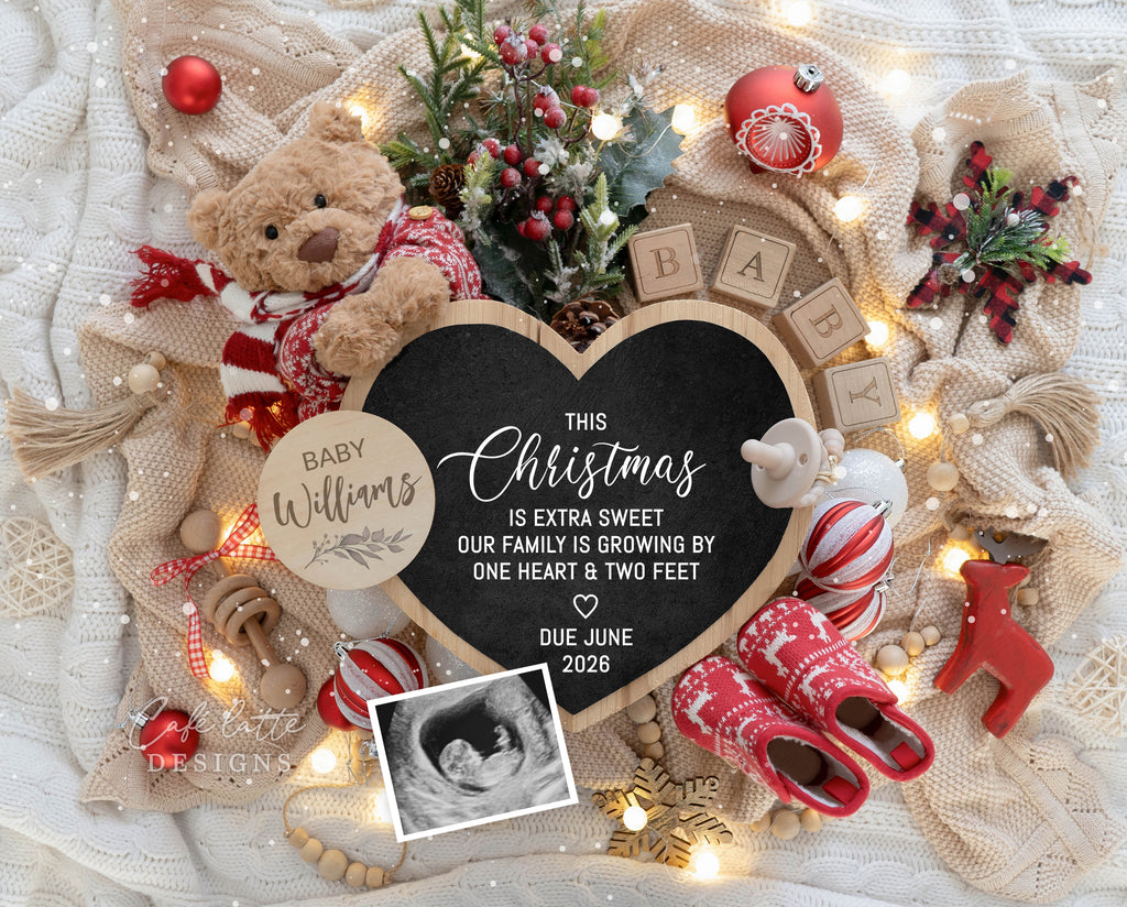 winter baby announcement, baby announcement template winter, winter pregnancy announcement, editable baby announcement, gender neutral baby announcement, minimalist winter baby announcement, digital baby announcement card, winter baby reveal, printable baby announcement, pregnancy announcement winter theme, winter digital baby announcement, Christmas baby announcement, Christmas pregnancy announcement, this Christmas is extra sweet our family is growing by one heart and two feet