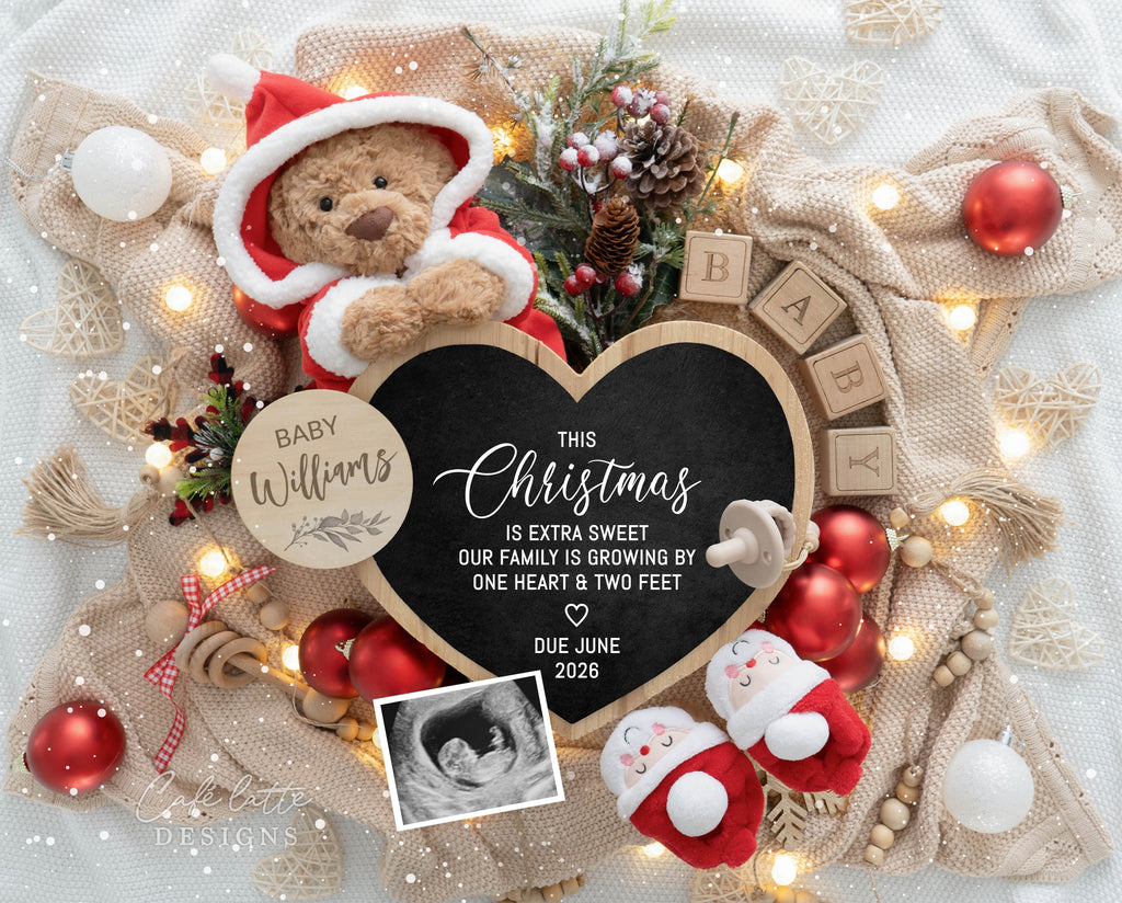 winter baby announcement, baby announcement template winter, winter pregnancy announcement, editable baby announcement, gender neutral baby announcement, minimalist winter baby announcement, digital baby announcement card, winter baby reveal, printable baby announcement, pregnancy announcement winter theme, winter digital baby announcement, Christmas baby announcement, Christmas pregnancy announcement, this Christmas is extra sweet our family is growing by one heart and two feet