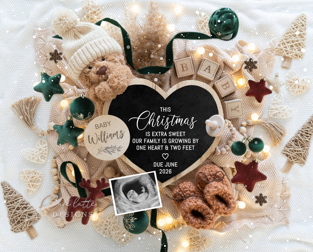Christmas pregnancy announcement digital reveal for social media, Christmas baby announcement digital image with little bear velvet Christmas ornaments, Christmas baby announcement, Digital Christmas baby announcement, Christmas baby announce, Christmas baby, Christmas baby announce, Xmas baby announcement, Christmas pregnancy, Christmas pregnancy announcement, Digital Christmas pregnancy announcement, digital baby announcement, digital baby reveal, earthy tones, red and green velvet ornaments