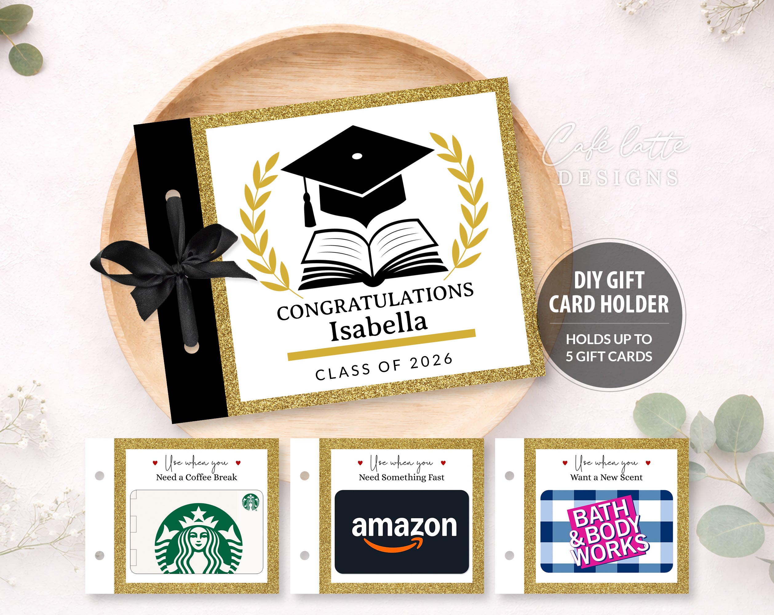grad gift card book High School Graduation Gift Card Book | College Graduation Gift Card Book | Printable Gift Card Book