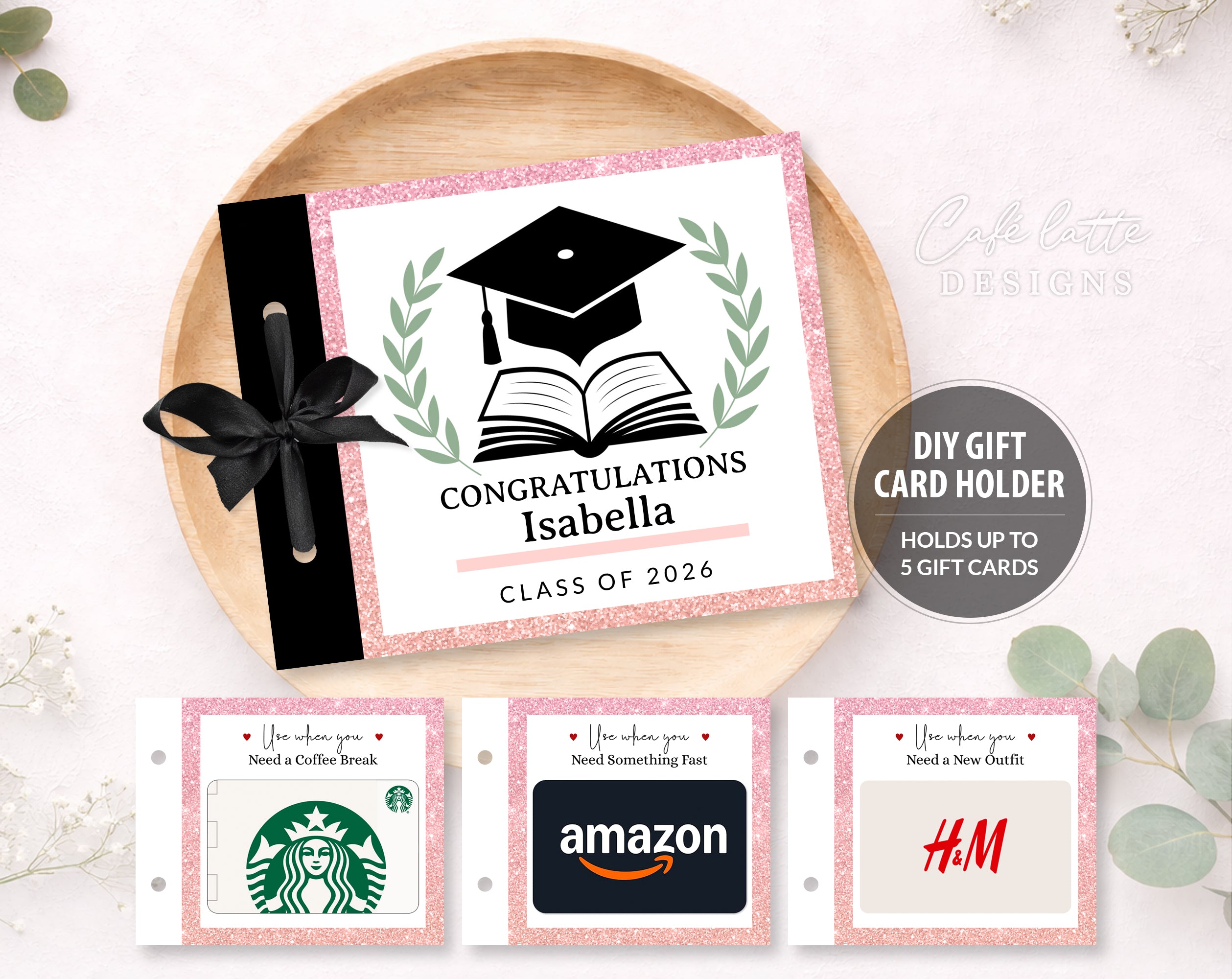 Graduation Gift Card Holder Book Template