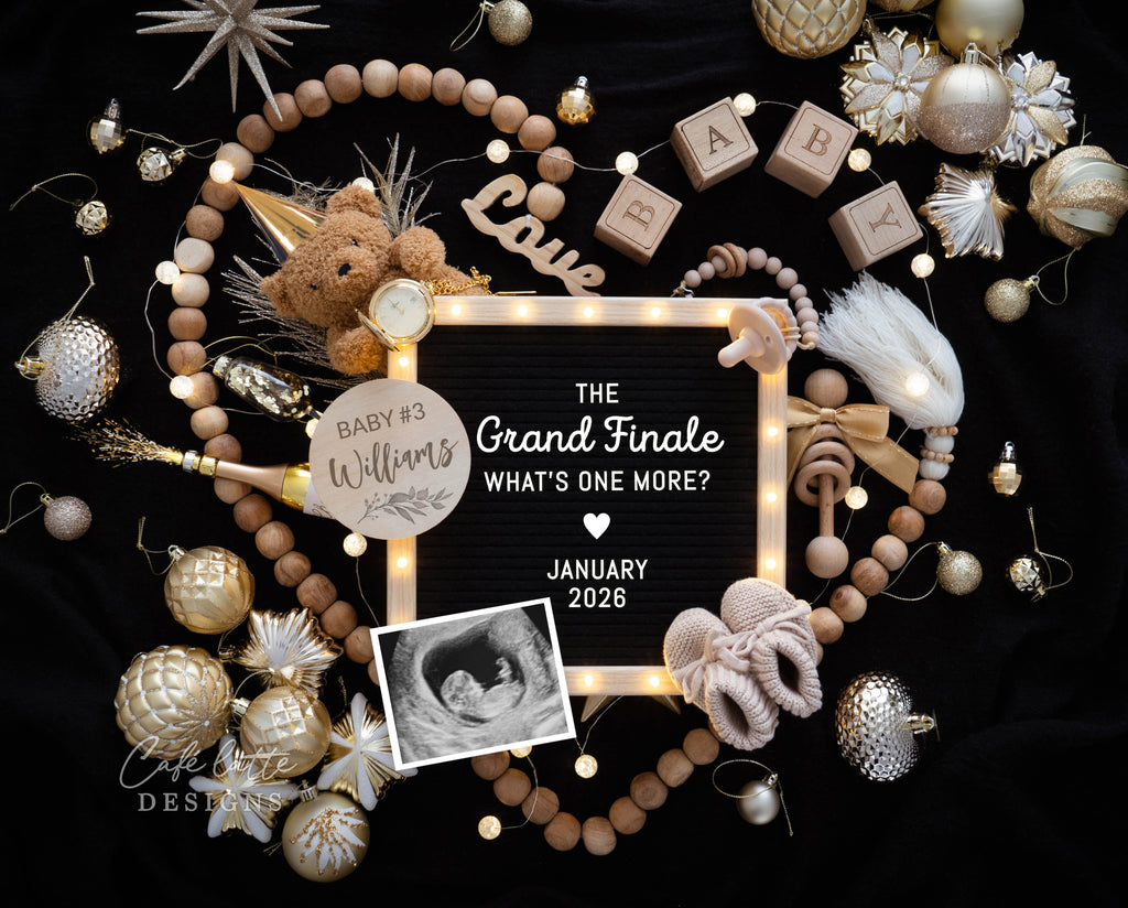 New Years pregnancy announcement digital for social media, New Year digital baby announcement, Neutral boho editable template DIY, January baby reveal classy chic gold, 2026 baby announcement, Grand Finale New Year Pregnancy announcement digital, Pregnancy announcement grandparents, Pregnancy reveal, The grand finale whats one more, Second third fourth fifth child sibling announcement, Baby 2 3 4 5, 2nd 3rd 4th pregnancy reveal, Winter January baby reveal ideas, 2026 baby announcement, 2026 Baby