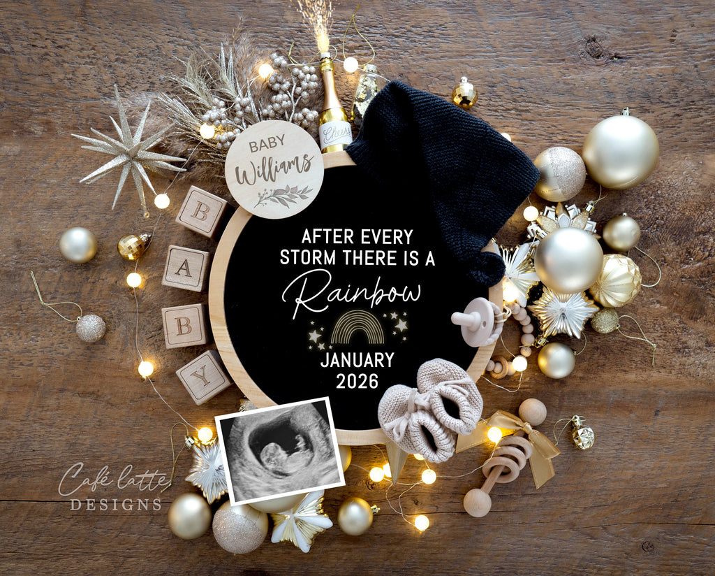 New Years rainbow pregnancy announcement digital for social media, New Year digital baby announcement, January winter baby reveal, 2026 baby, new year baby, diy baby announcement, digital pregnancy announcement, baby announce, new year baby, new years baby, rainbow pregnancy announcement digital, rainbow baby announcement digital, rainbow pregnancy announcement editable template DIY, Baby announcement digital for social media, Announcement for grandparent, after every storm there is a rainbow