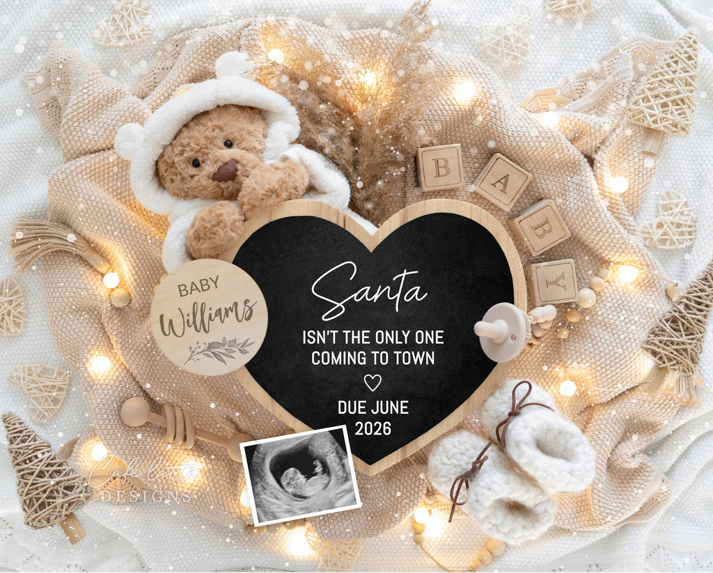 Christmas pregnancy announcement, winter baby announcement, gender neutral baby announcement, editable pregnancy announcement, boho christmas baby reveal, holiday baby announcement, printable pregnancy reveal, digital baby announcement template, Christmas baby announcement for social media, editable Christmas baby reveal, neutral Christmas baby announcement, cozy winter baby reveal, digital pregnancy announcement corjl, christmas pregnancy reveal idea, boho santa baby announcement