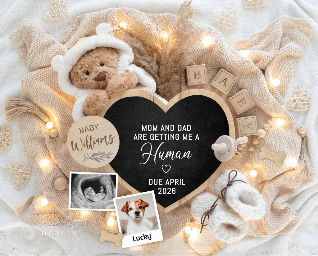 Dog Pregnancy announcement digital, Animal Pregnancy announcement to husband, Dog Pregnancy announcement template, Pregnancy announcement grandparents, Pregnancy reveal, Pregnancy announcement gift, Neutral little bear pampas heart chalkboard, Mom and dad are getting us a human, Pet pregnancy reveal ideas, Original pregnancy announcement ideas, dog baby reveal editable template, instant download