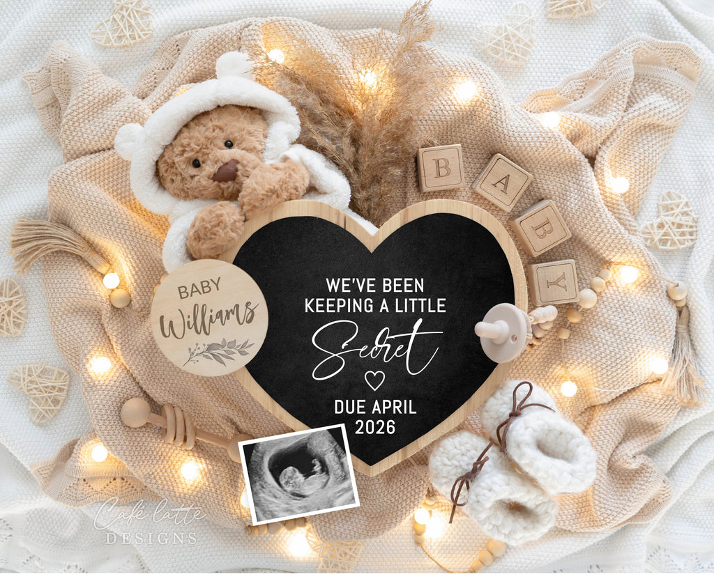 Neutral pregnancy announcement digital, Pregnancy announcement to husband, Boho pregnancy announcement template, Pregnancy announcement grandparents, Pregnancy reveal, Baby announcement digital, Neutral bear heart, Weve been keeping a little secret, pregnancy reveal, baby reveal, digital baby announcement, digital pregnancy announcement, baby announcement
