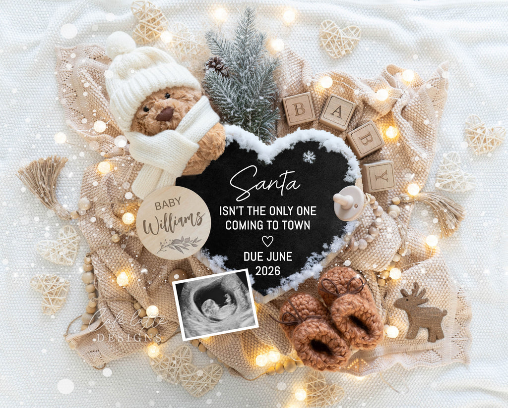 winter baby announcement, baby announcement template winter, winter pregnancy announcement, editable baby announcement, snowflake baby announcement, gender neutral baby announcement, minimalist winter baby announcement, digital baby announcement card, winter baby reveal, printable baby announcement, pregnancy announcement winter theme, winter digital baby announcement, Christmas baby announcement, Christmas pregnancy announcement, digital baby announcement, santa isnt the only one coming to town