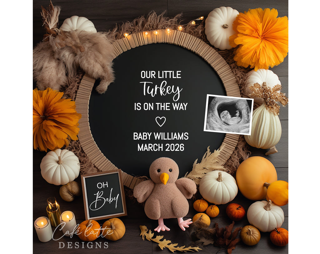 Pregnancy Announcement digital, Thanksgiving Neutral pregnancy announcement digital, Thanksgiving Pregnancy announcement to husband, Pregnancy announcement digital, Pregnancy announcement grandparents, Pregnancy reveal, A tiny gift to be grateful for, our little turkey is on the way