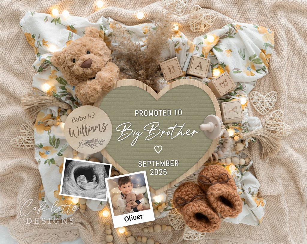 Big brother Pregnancy announcement digital, Pregnancy announcement to husband, Pregnancy announcement template, Pregnancy announcement grandparents, Pregnancy reveal, Pregnancy announcement gift, Neutral bear pampas flowers sage green heart letter board, Promoted to big brother, Second third fourth fifth child sibling reveal ideas, Baby # 2 3 4 5 pregnancy reveal original idea, Sibling photo announcement, Spring summer teddy bear pregnancy announcement DIY
