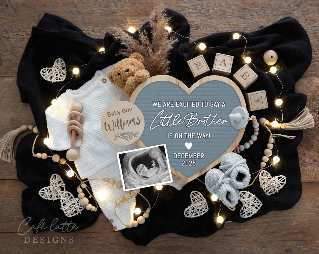 Boy gender reveal pregnancy announcement digital, Boy gender reveal announcement to husband, Its a boy template, Gender reveal grandparents, Pregnancy reveal, Gender reveal gift, Boy bear pampas heart board blue, A little brother is on the way