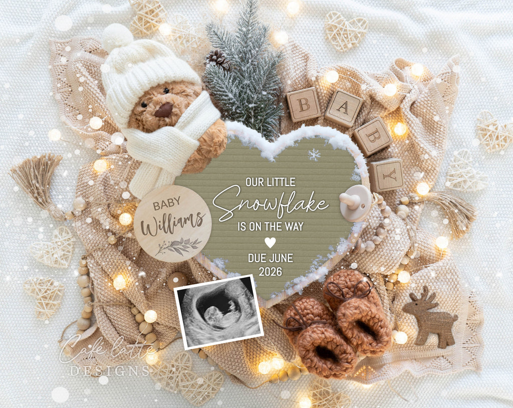 winter baby announcement, baby announcement template winter, winter pregnancy announcement, editable baby announcement, snowflake baby announcement, gender neutral baby announcement, minimalist winter baby announcement, digital baby announcement card, winter baby reveal, printable baby announcement, pregnancy announcement winter theme, winter digital baby announcement, Christmas baby announcement, Christmas pregnancy announcement, digital baby announcement, our little snowflake on the way