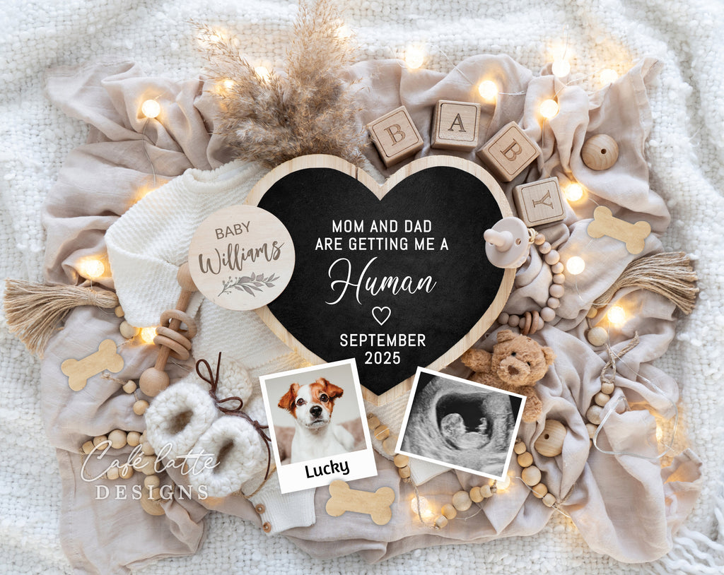 Dog Pregnancy announcement digital, Animal Pregnancy announcement to husband, Pregnancy announcement template, Pregnancy announcement grandparents, Pregnancy reveal, Pregnancy announcement gift, Neutral little bear pampas heart chalkboard, Mom and dad are getting me a human, Pet pregnancy reveal ideas, Original pregnancy announcement ideas