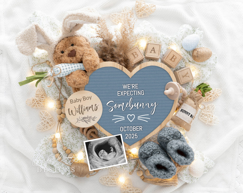 Easter boy gender reveal Pregnancy Announcement Digital Boho Reveal For Social Media, Expecting Somebunny blue Heart Letter Board, Boho Pampas Bunny Ears its a boy Baby Announcement Digital Editable Template, Easter Baby Announcement, Easter Pregnancy Announcement DIY, Easter baby, Easter pregnancy, april baby, digital baby announcement, digital pregnancy announcement, baby announcement to husband, social media baby announcement, baby announcement facebook, diy baby announcement
