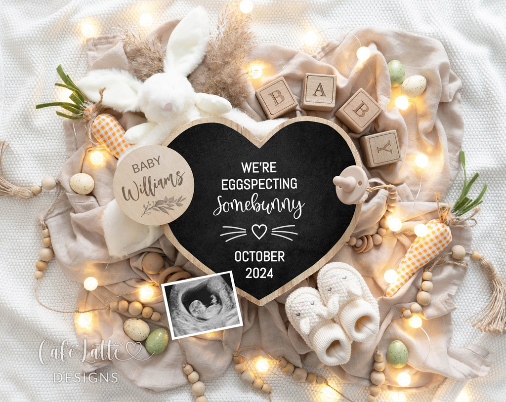 Easter Pregnancy Announcement Digital Boho Reveal For Social Media, Expecting Somebunny Heart Letter Board, Boho Pampas Bunny Ears Baby Announcement Digital Editable Template, Bunny Blanket, Easter Baby Announcement, Easter Pregnancy Announcement DIY