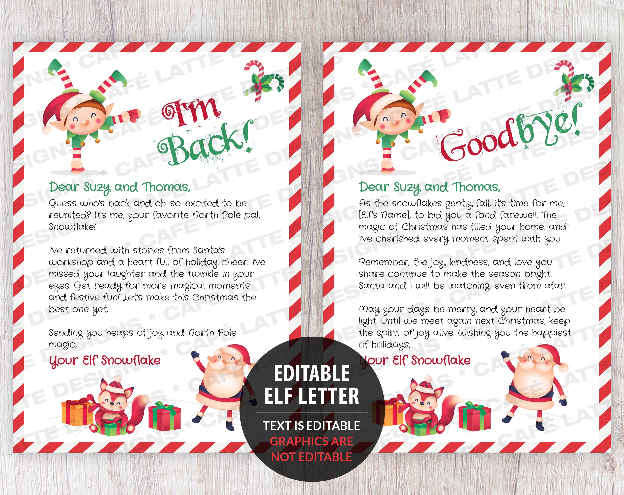 Elf Letters Editable Printable Template For Kids At Christmas Café Elf Letters Editable Printable Template For Kids At Christmas Café