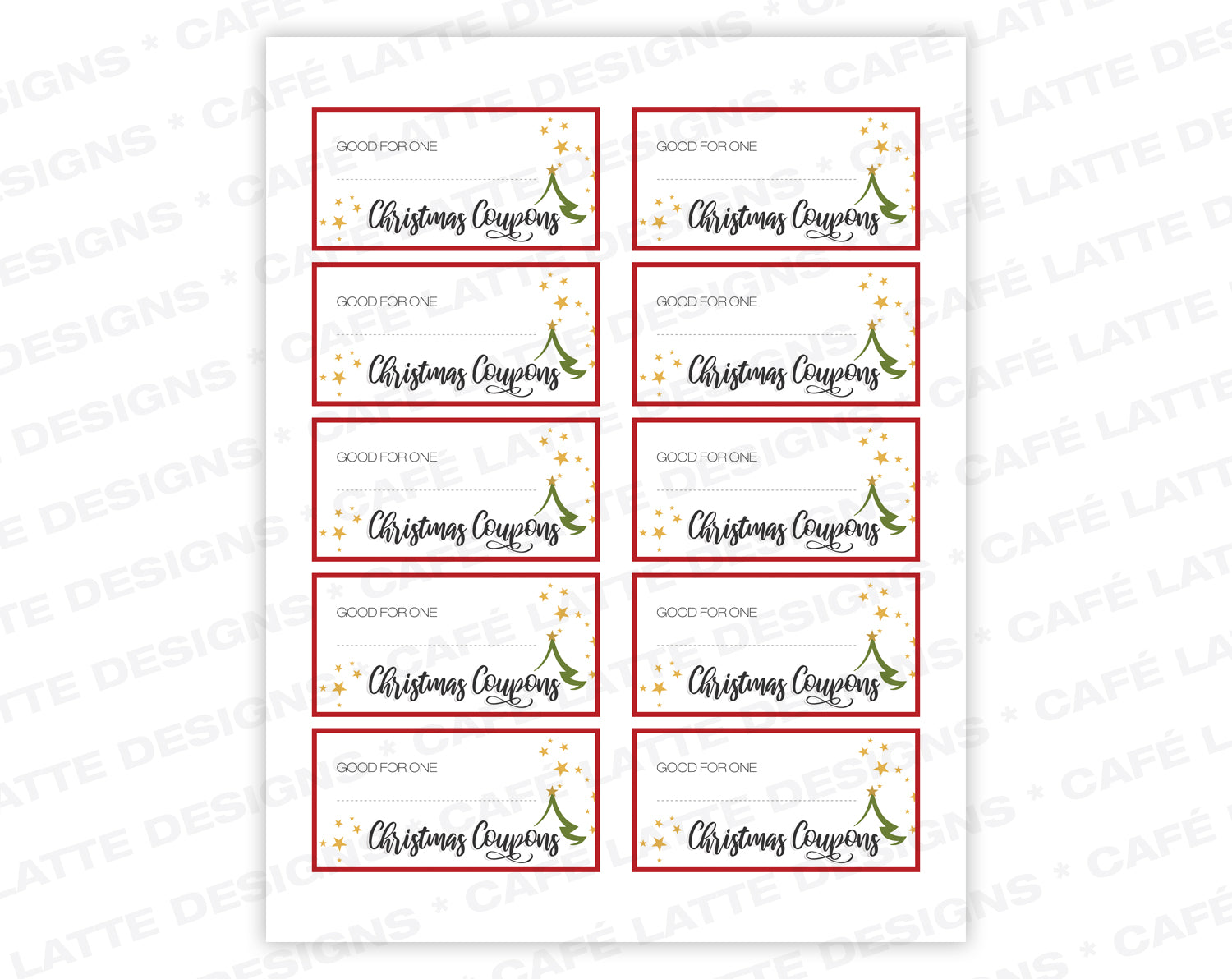 Christmas Gift Tags with Trees Printable Editable - Instant