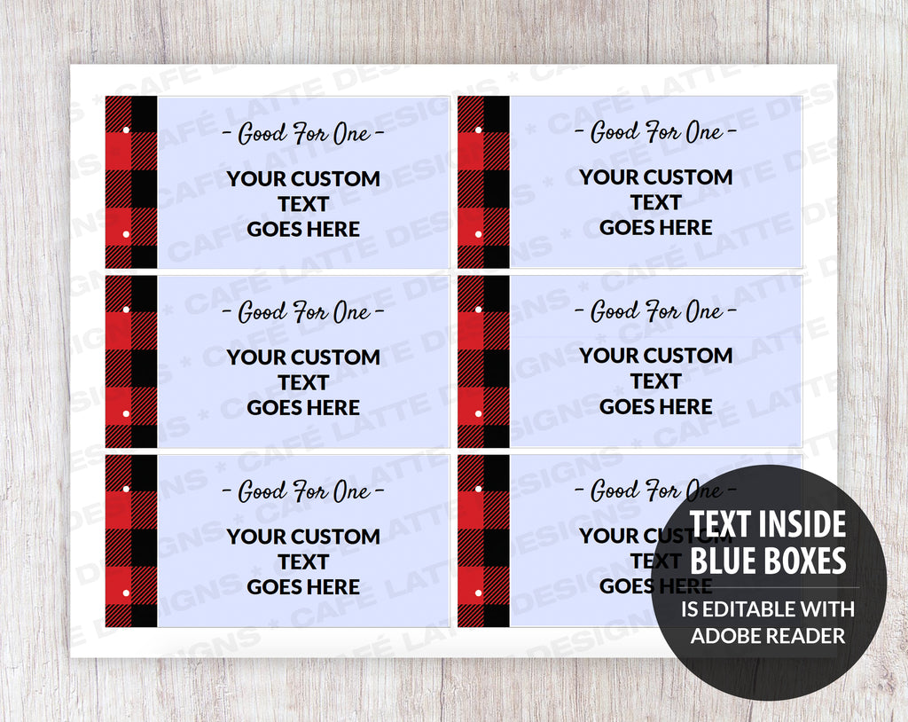 Valentine's Day Coupon Book, Editable Printable Template