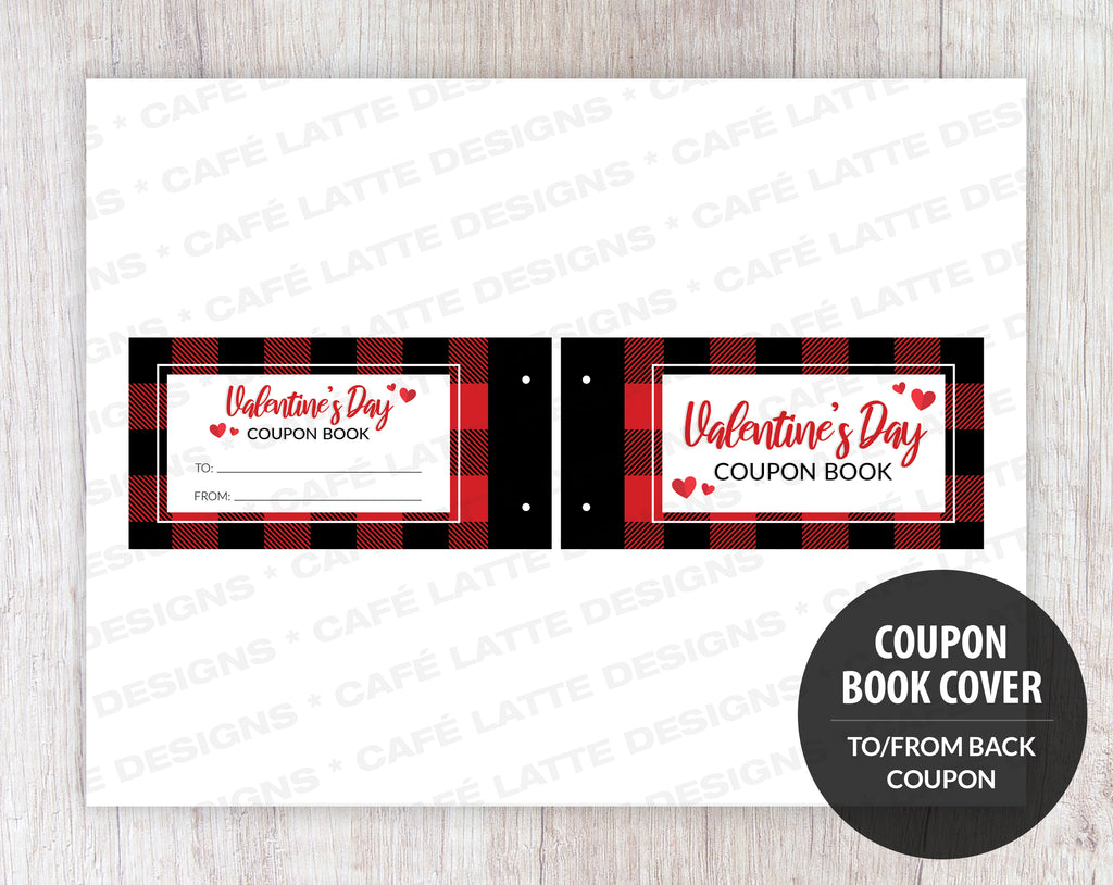 Valentine's Day Coupon Book, Editable Printable Template
