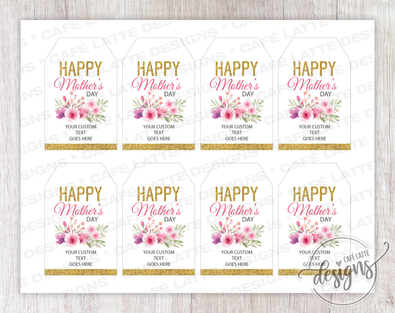 Christmas Gift Tags with Trees Printable Editable - Instant