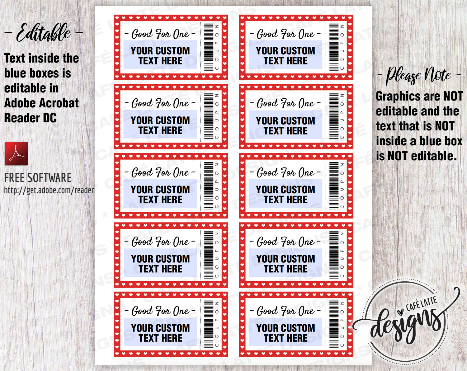 Valentine's Day Coupon Template, Editable Coupons, Printable Instant D – Café Latte Designs valentine-s-day-coupon-template-editable-coupons-printable-instant-d-caf-latte-designs