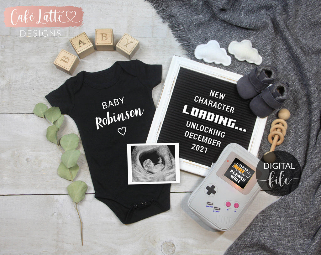 Digital Pregnancy Announcement for Social Media, Game Changer, Player 3 Has Entered The Game, Daddy's New Gaming Buddy, Video Gamer Baby