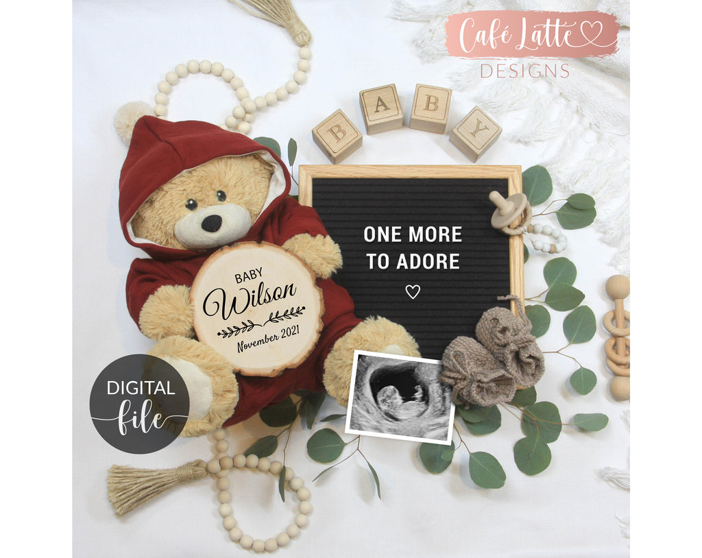 Digital Pregnancy Announcement for Social Media, Gender Neutral Boho Fall Spring Summer Baby Reveal, Keeping a Secret, Going to be a Daddy